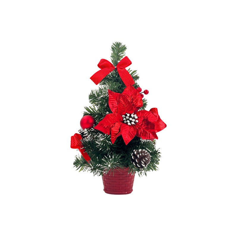 CHRISTMAS MAGIC Decorated Tree Red 40cm - Image 1