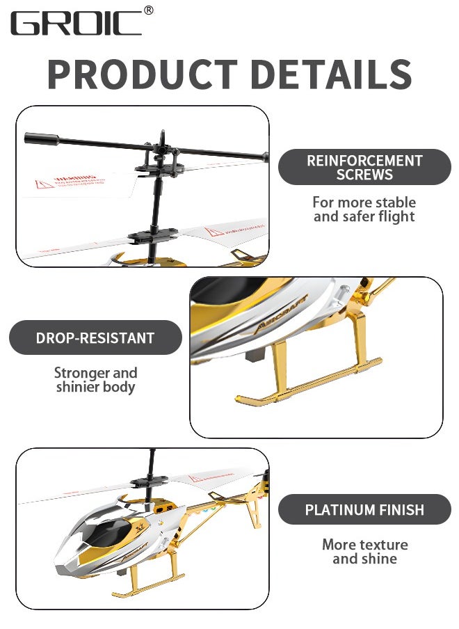 GROIC - Remote Control Helicopter, RC Helicopter with 7 LED Light and Altitude Hold, One Key Take Off/Landing, Mini Helicopter Remote Helicopter Toys for Adults Kids, Model Helicopter - Image 1