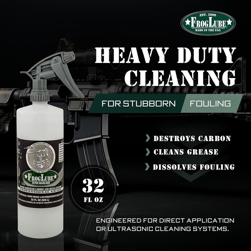FrogLube Super Degreaser – Concentrated Gun Cleaner Spray – Heavy Duty, Non-Toxic Gun Cleaning Solvent for Carbon, Copper, Fouling & Lead – Formulated by Retired Navy Seal - Image 1