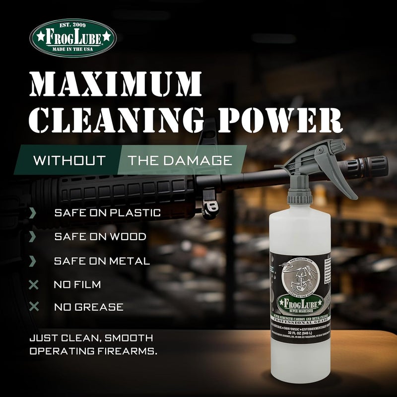 FrogLube Super Degreaser – Concentrated Gun Cleaner Spray – Heavy Duty, Non-Toxic Gun Cleaning Solvent for Carbon, Copper, Fouling & Lead – Formulated by Retired Navy Seal - Image 3