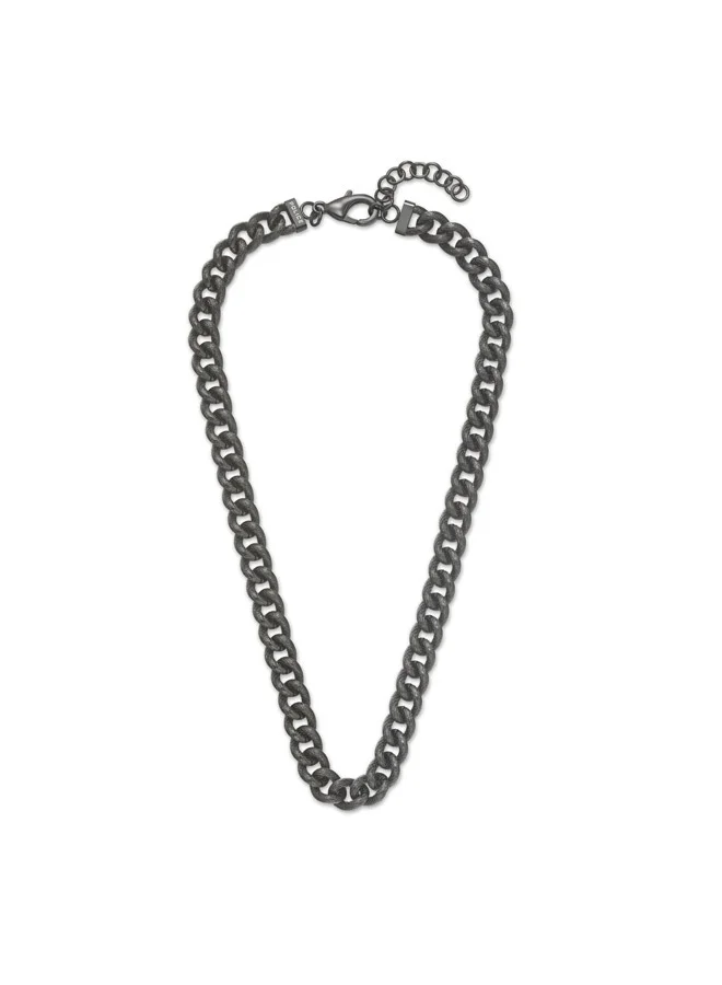 بوليس Crank Grey Textured Chain Necklace for Men