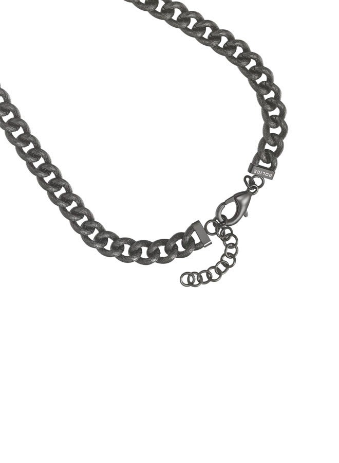 POLICE Crank Grey Textured Chain Necklace for Men - Image 3