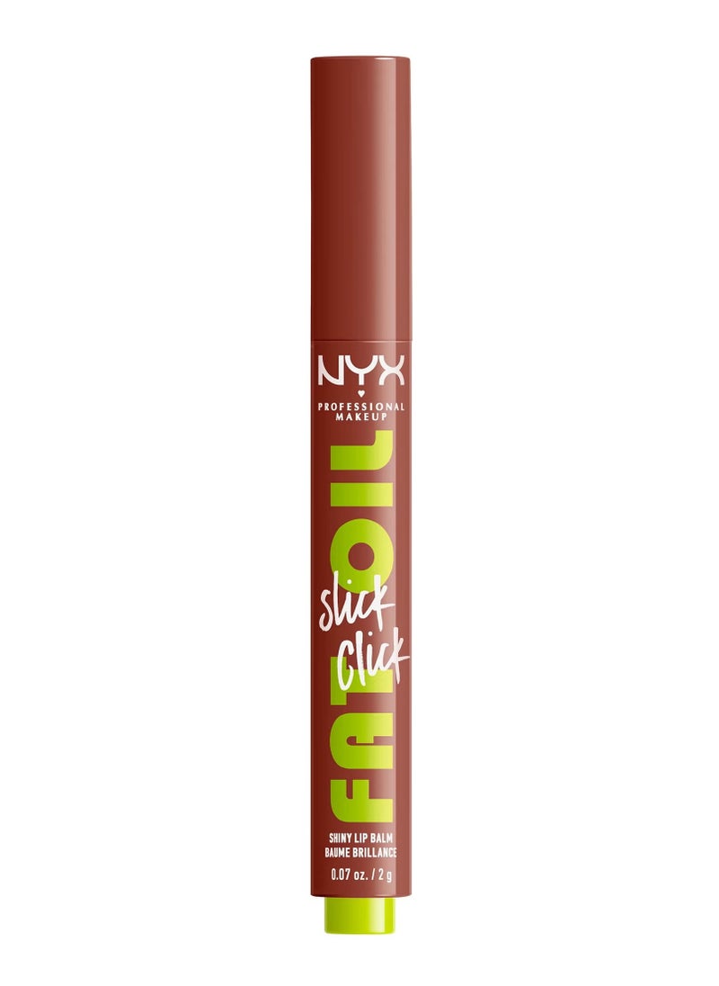 NYX PROFESSIONAL MAKEUP Fat Oil Slick Click Lip Balm - (Warm Nude)  - Image 1