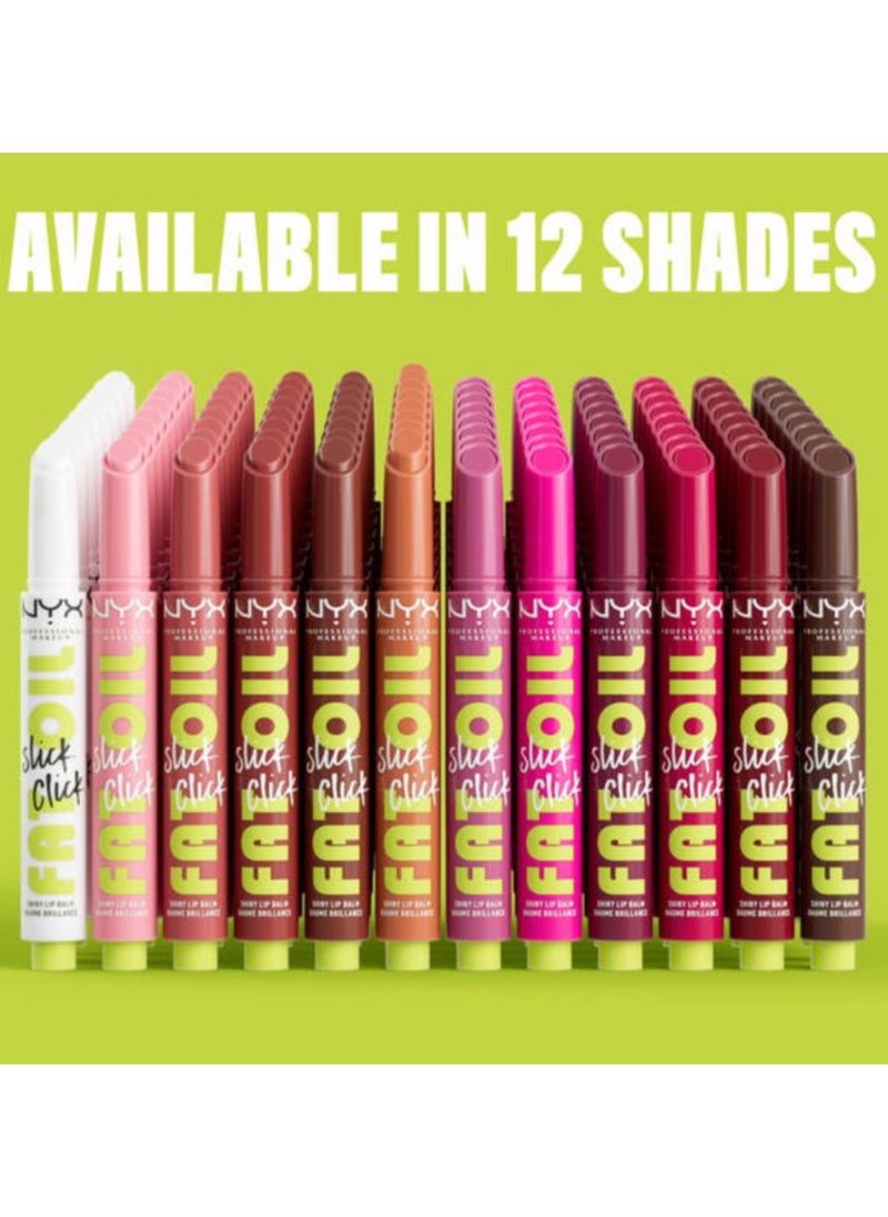 NYX PROFESSIONAL MAKEUP Fat Oil Slick Click Lip Balm - (Warm Nude)  - Image 4