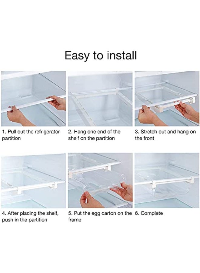 Transparent Stackable Fridge Storage Box, Sliding Drawer Fridge Storage Bin, Sliding Kitchen Storage Fridge Egg Holder  - Image 5