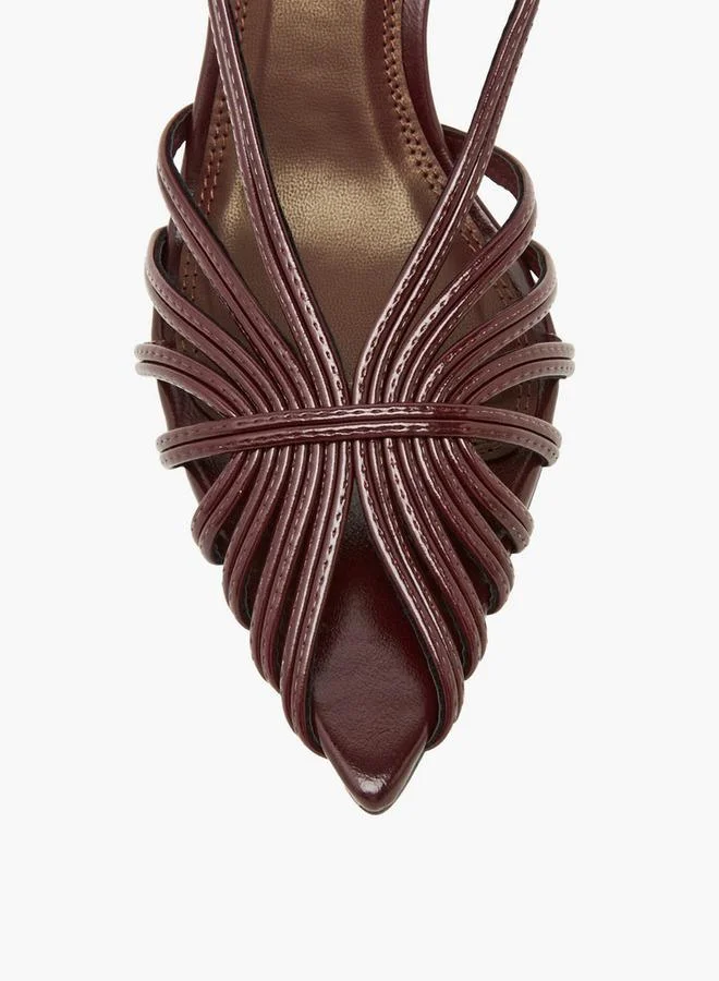 Flora Bella By Shoexpress BURGUNDY Women Back Strap Strap Sandals for Women | Best Price UAE