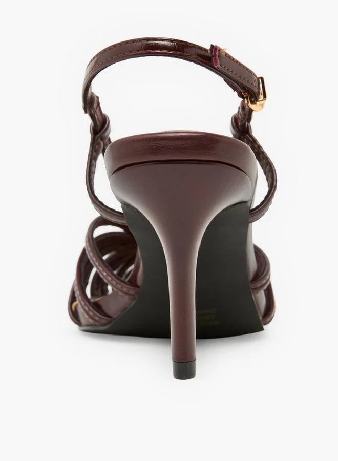 Flora Bella By Shoexpress BURGUNDY Women Back Strap Strap Sandals for Women | Best Price UAE