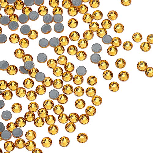 Dowarm 1440 Pieces Hotfix Crystal Rhinestones for Clothes Crafts, Hot Fix Glue on Flatback Crystals, Iron on Crystal Rhinestone (Topaz, SS10) - Image 4