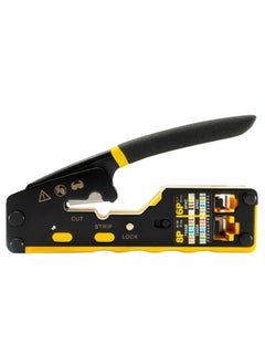 VDV226-110 Ratcheting Modular Data Cable Crimper/Wire Stripper/Wire Cutter for RJ11/RJ12 Standard, RJ45 Pass-Thru Connectors