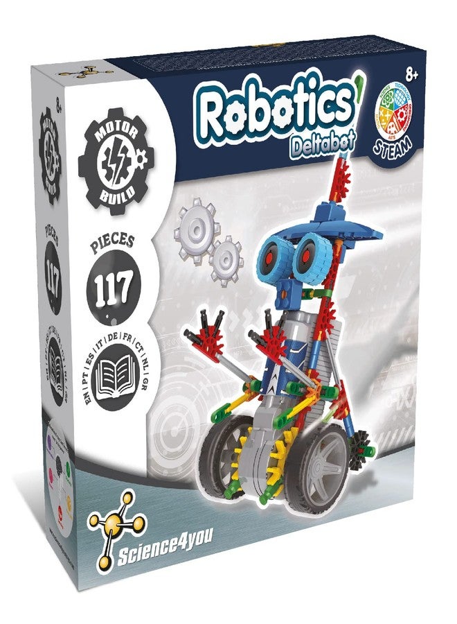 Science4you Deltabot Robot Toy Kit for Kids Age 8-12 - STEM 117 Pieces Robotics Kit, Build Your Own Robot Toy for Kids Age 8+, Educational Science Kits DIY Building Toys, Gift for Boys and Girls - Image 1