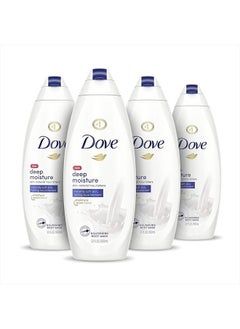Deep Moisture Body Wash For Dry Skin Moisturizing Body Wash Transforms Even The Driest Skin In One Shower , 22 Fl Oz (Pack of 4)