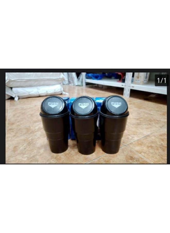 A set of three small car trash bins. - Image 2
