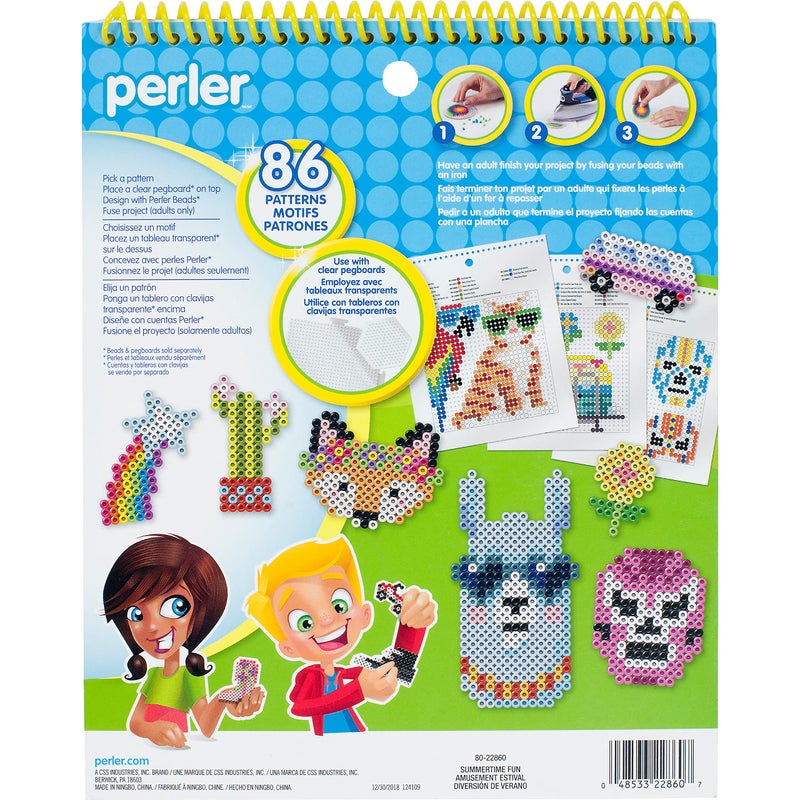 Perler Instruction Pad for Fuse Beads, 86 Patterns, Summertime Fun Piece, Small - Image 2