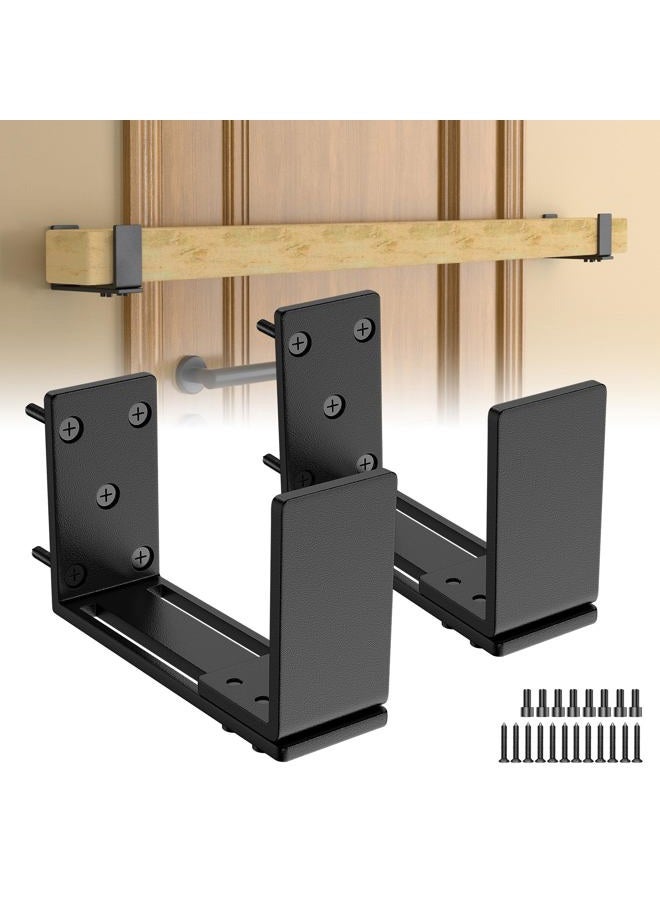 Laowu Adjustable Door Barricade Brackets, 2x4 Door Barricade Bracket, 4.4mm Thickened Heavy Duty Door Barricade Security Brackets for All Sizes of Lumber, Door Bar Holder Bracket for Security, 2Pack - Image 1
