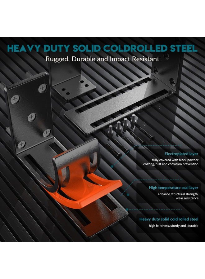 Laowu Adjustable Door Barricade Brackets, 2x4 Door Barricade Bracket, 4.4mm Thickened Heavy Duty Door Barricade Security Brackets for All Sizes of Lumber, Door Bar Holder Bracket for Security, 2Pack - Image 3