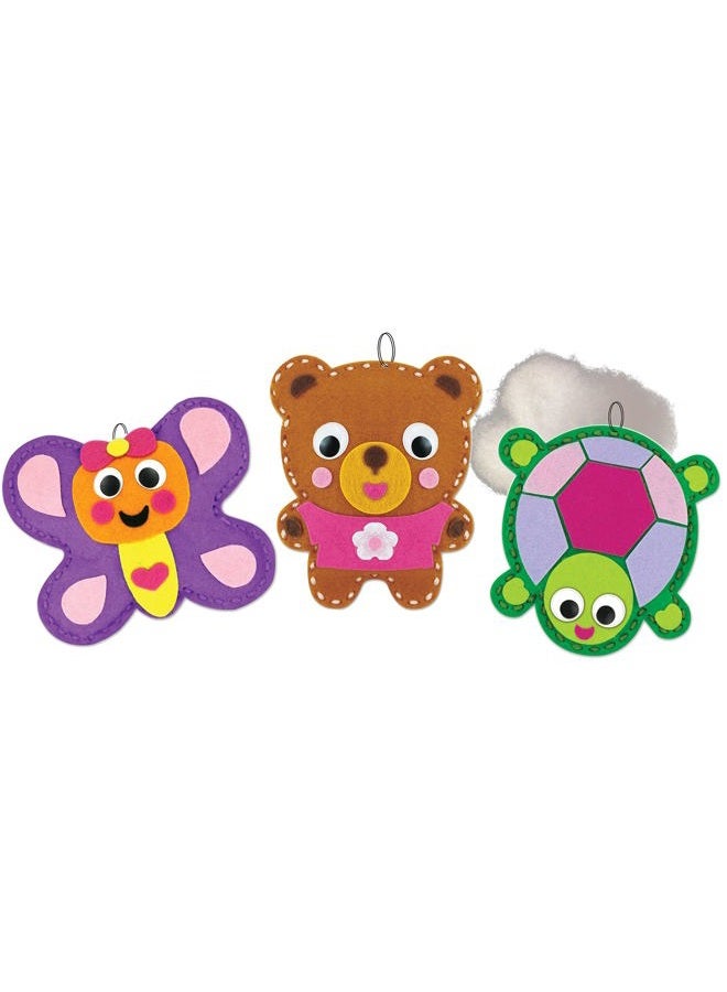 AoneFun DIY Kit - First Sewing Kit for Kids Girls Boys Preschool Sewing Kits Projects Set of 3 Individually Wrapped Animal Sewing Kits with Pre Cut Die Cut Felt Pieces and Pre-Punched Holes for Beginners Vari - Image 1