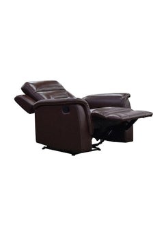 DANUBE HOME Houston 1 Seater Air Leather Recliner Chair I Modern Design One Seat Relaxing Sofa I Comfortable Living Room Furniture 93x95x98Cm Chocolate  - Image 4