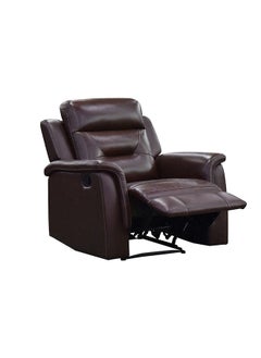 DANUBE HOME Houston 1 Seater Air Leather Recliner Chair I Modern Design One Seat Relaxing Sofa I Comfortable Living Room Furniture 93x95x98Cm Chocolate  - Image 3