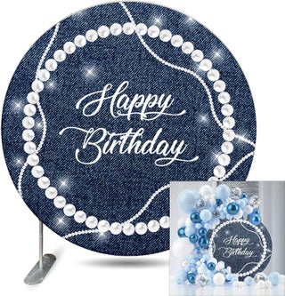Renaiss Blue Happy Birthday Round Backdrop Cover for Women 3ft Polyester Denim Silver Shinning Pearl Necklace Photography Background for Birthday Party Decorations Photo Prop - pzsku/Z802D0B2C38D6DDF4A004Z/45/1747233469/d8a39f89-7ea7-411b-babc-c6d7fe0c4a8a