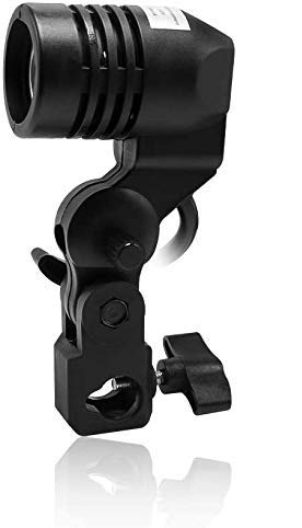 Viblitz® Imported Photography Photo Light Lamp Bulb Single Holder E27 Socket Bracket Studio EU Plug,Black - Image 1