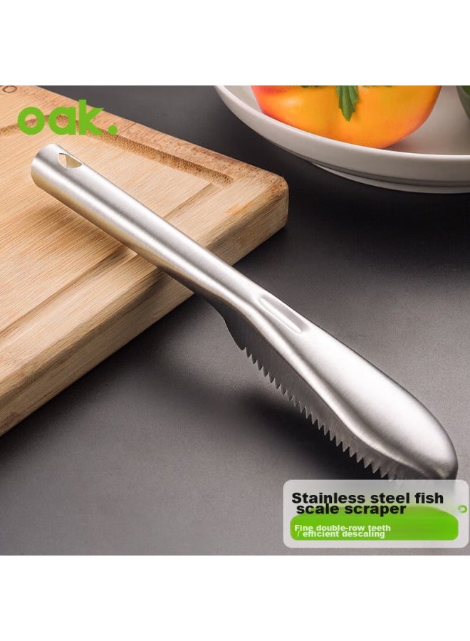 Oak Oak Stainless Steel Fish Scale Remover, Fish Scale Scraper, Fish Scale Knife, Fish Scale Brush, Fish Scale Removal Tool, C052  - Image 1