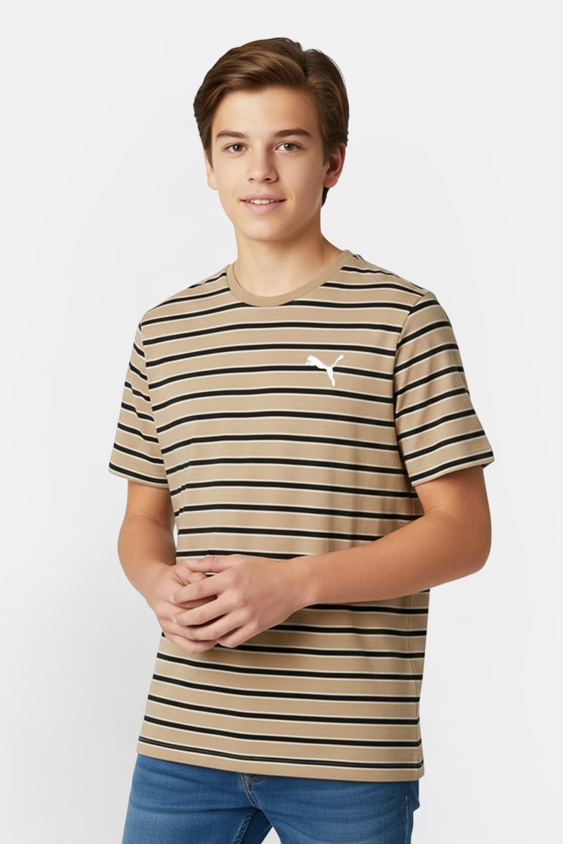 PUMA تي شيرت رياضي للأطفال الأولاد بأكمام قصيرة، فيت، خارجي، متعدد الألوان - Image 1