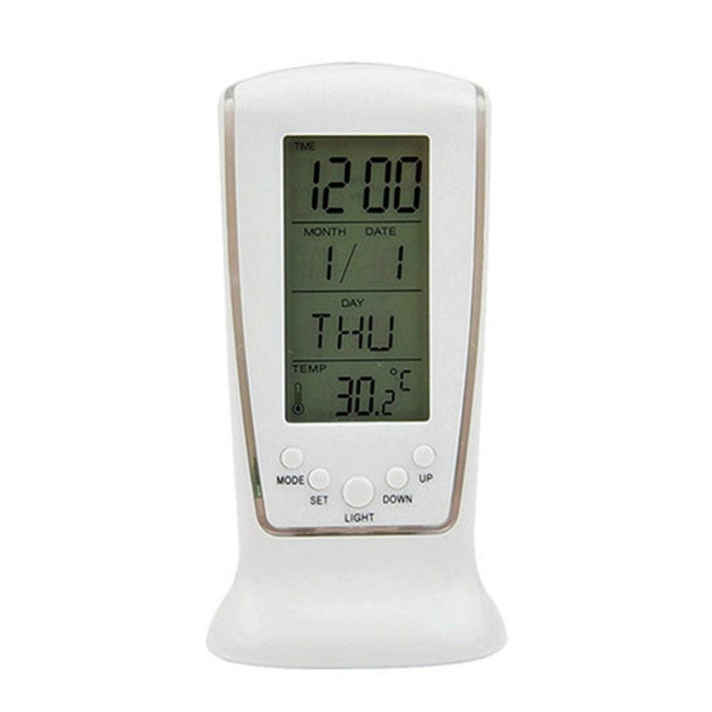 Kytaste Digital Alarm Temperature Calendar Table Desk Clock with LCD Display and Back LightMedium Multicolour 1 pc - Image 5
