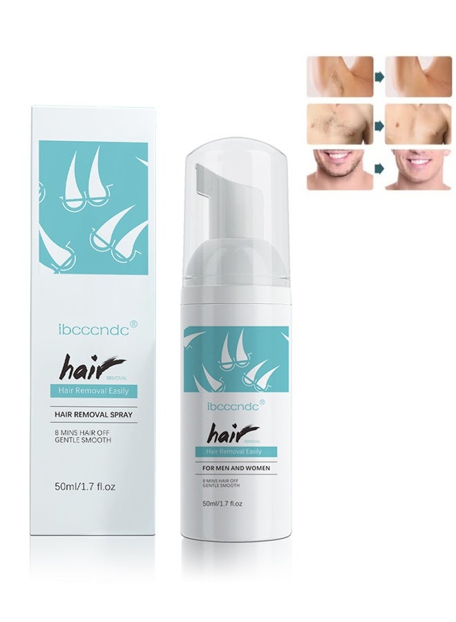 ibcccndc Hair Removal Spray 50ml, Painless Hair Removal Spray, Armpit Gentle Hair Remover Refreshing Quick Hair Removal Spray, Suitable for All Skin Types - Image 1