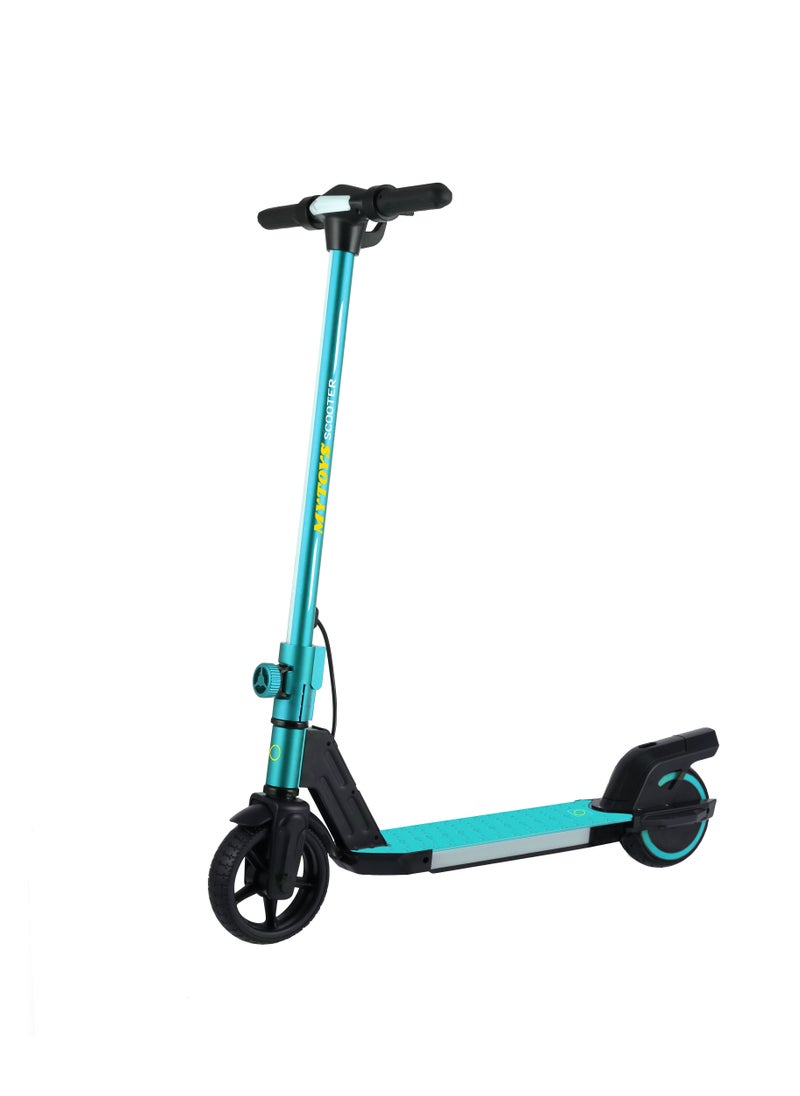 MYTOYS 2 Wheels Electric Scooter For Kids, 130W Motor, 21.6V 2.5Ah Lithium Battery, 16Km/H Max Speed, Light-Up Non Slip Deck, Kids Foldable Scooter With Led Lights And Deck Lights.  - Image 1