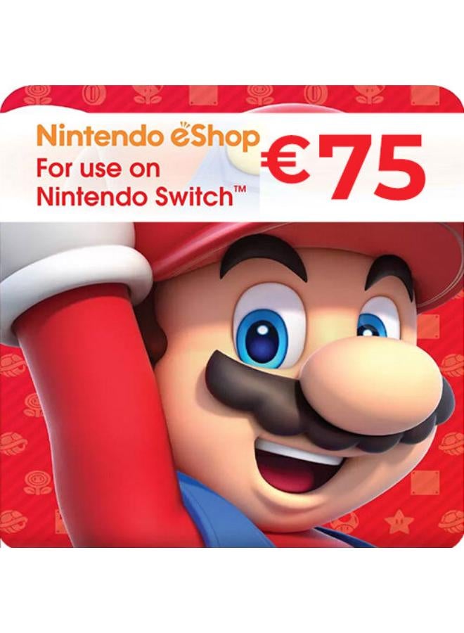 Nintendo eShop Gift Card – Europe 75 Euro