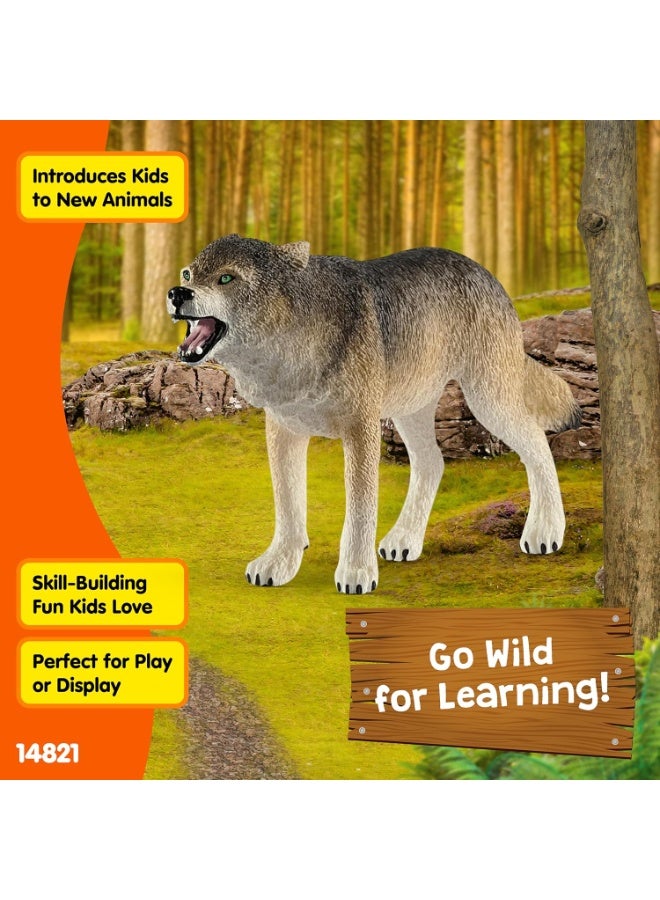 Schleich Wolf Toy Black 2 inch 14821 - Image 4