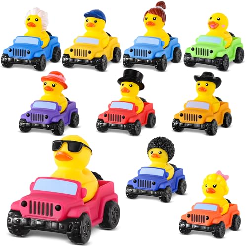 ANGGIKO 40 Pcs Rubber Ducks for Jeeps 28 Inch Ducks for Jeeps Ducks for Ducking 20 Rubber Ducks Assortment with 20 Cars Collection Ducks for Jeeps Birthday Class Exchange Gifts Easter Basket Stuffers - Image 1