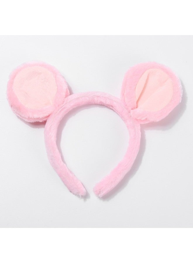 Animal Ear Headbands Pink mouse ears headband Halloween Costume Accessories Cute Fancy Headwear for Girls & Women - Image 1