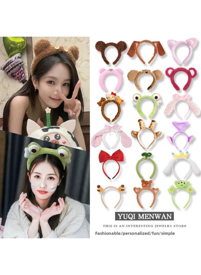 Animal Ear Headbands Pink mouse ears headband Halloween Costume Accessories Cute Fancy Headwear for Girls & Women - Image 2