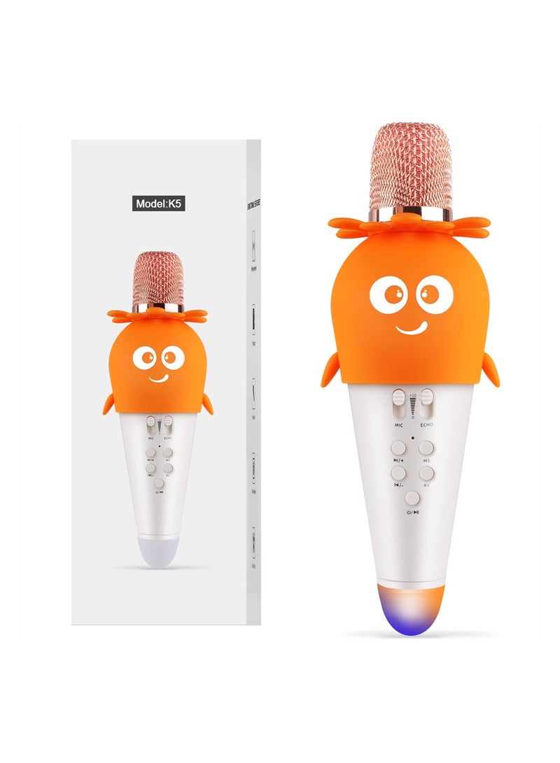 Microphone, Karaoke Wireless Microphone for Kids, Bluetooth Wireless Microphone Home Party Toys, Child Karaoke with Colorful Lights Magic Voice Changing, Echo Speaker, For Boys Girls - Image 5