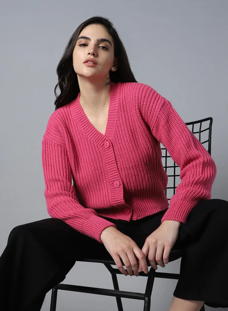 هاي ستار كنزة نسائية وردية