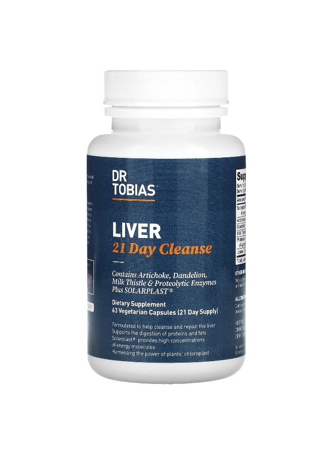 Dr. Tobias, Liver 21 Day Cleanse, 63 Vegetarian Capsules - Image 1