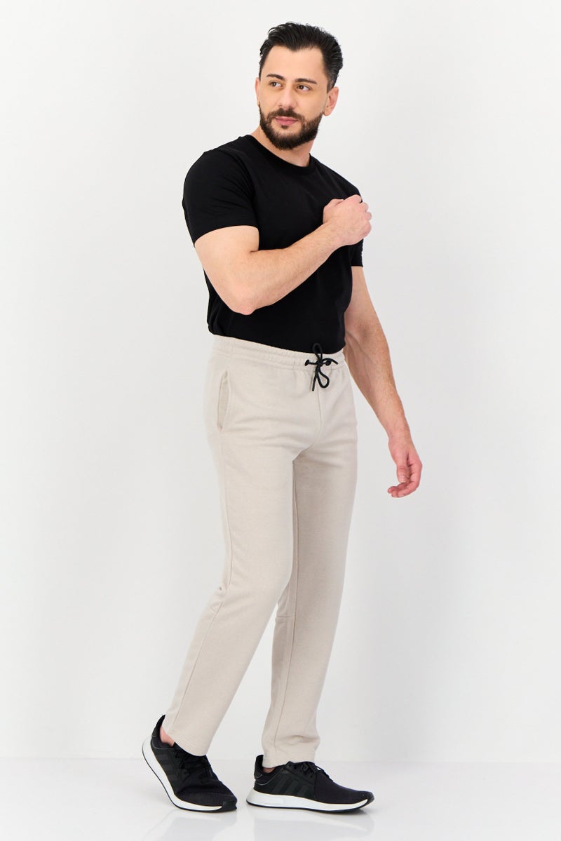 RBX Men Sportswear Fit Outdoor Sweatpants, Beige - Image 4