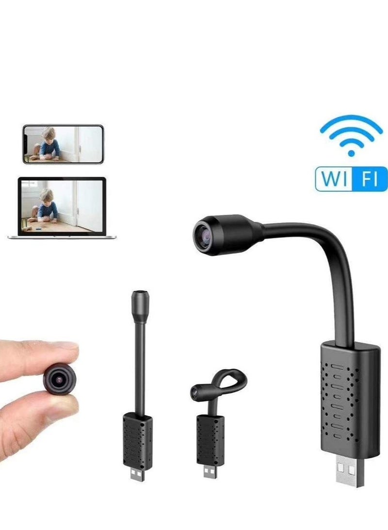 Portable Wifi Security Camera Smart Mini Wireless USB IP Camera Flexible 360 Degree Loop Video Motion Detection Camera (Black) Electronics - Image 2