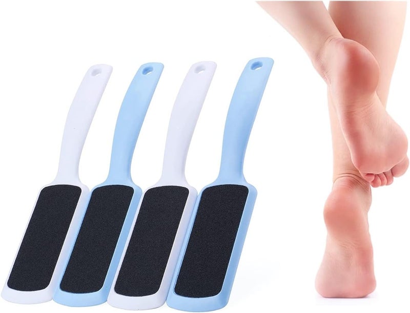 Delfino Pedicure Foot Rasp File Callus Remover, Professional Foot Care Double-Sided Colossal Foot Rasp Foot File and Callus Remover For Dead Skin, Can Be Used On Both Dry and Wet Feet (Pack of 4) - Image 1