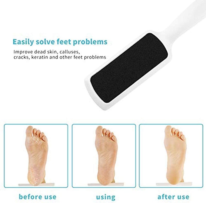 Delfino Pedicure Foot Rasp File Callus Remover, Professional Foot Care Double-Sided Colossal Foot Rasp Foot File and Callus Remover For Dead Skin, Can Be Used On Both Dry and Wet Feet (Pack of 4) - Image 3
