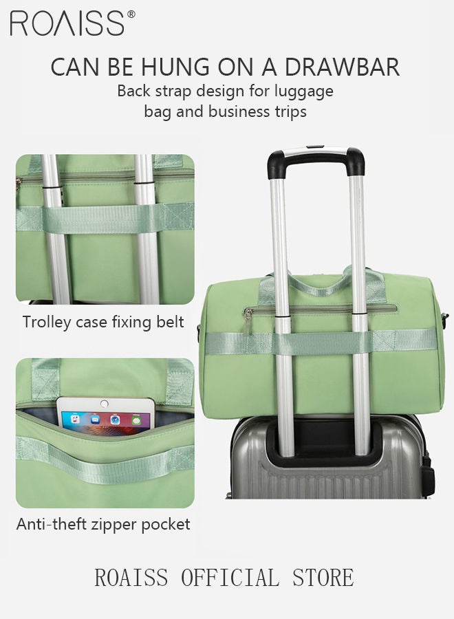 Unisex Gym Duffel Bag Printing Lightweight Waterproof Multipurpose Large Capacity Outdoor Luggage Handbag for Fitness Sports Swimming Travel Crossbody Luggage Bag Yoga Bag Green