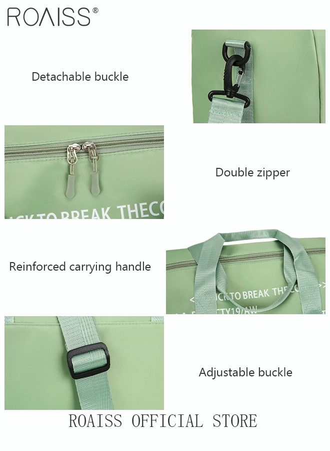 Unisex Gym Duffel Bag Printing Lightweight Waterproof Multipurpose Large Capacity Outdoor Luggage Handbag for Fitness Sports Swimming Travel Crossbody Luggage Bag Yoga Bag Green