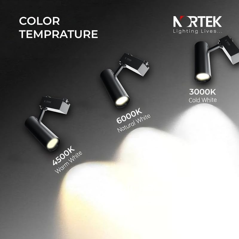 Nortek Nortek Della White Body LED Track Light Spot LightFocus Light for TrackTrack Rail System Track Rail Included 10W Cool White 2  - Image 4