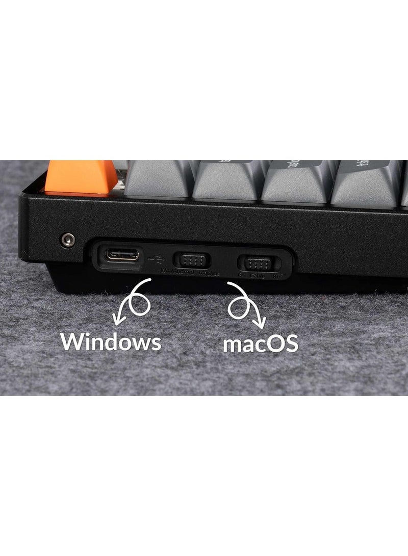 Keychron K8 Max QMK Wireless Mechanical Keyboard, 87-Key TKL (80%) ISO, Tri-Mode (2.4GHz/BT 5.1/Wired), Hot-Swappable Super Switches, RGB, Arabic/English PBT, 4000mAh Battery - Image 5