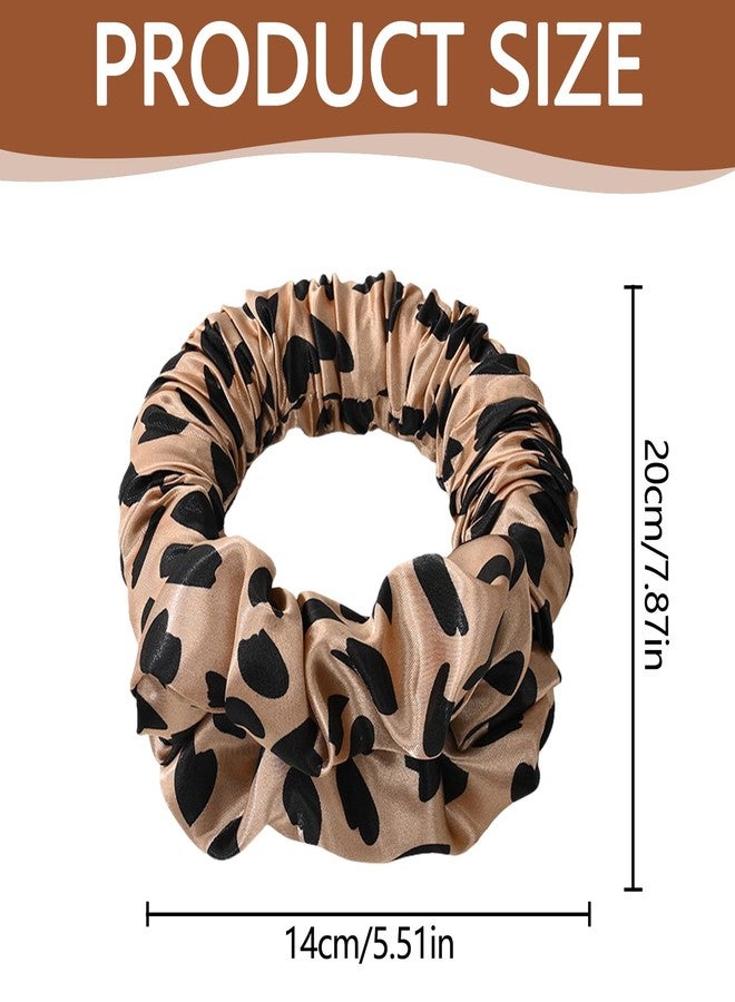 SARATA Heatless Curling Scrunchie for Women - Silk Hair Tie & Overnight Curls No Heat Hair Roller | Soft Sleep Scrunchies for Long Hair | Lazy Curling Headband & Ponytail Holder - Image 5