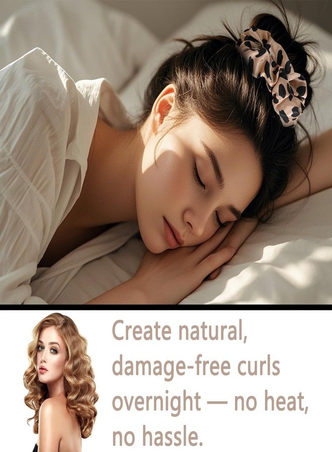 SARATA Heatless Curling Scrunchie for Women - Silk Hair Tie & Overnight Curls No Heat Hair Roller | Soft Sleep Scrunchies for Long Hair | Lazy Curling Headband & Ponytail Holder - Image 3
