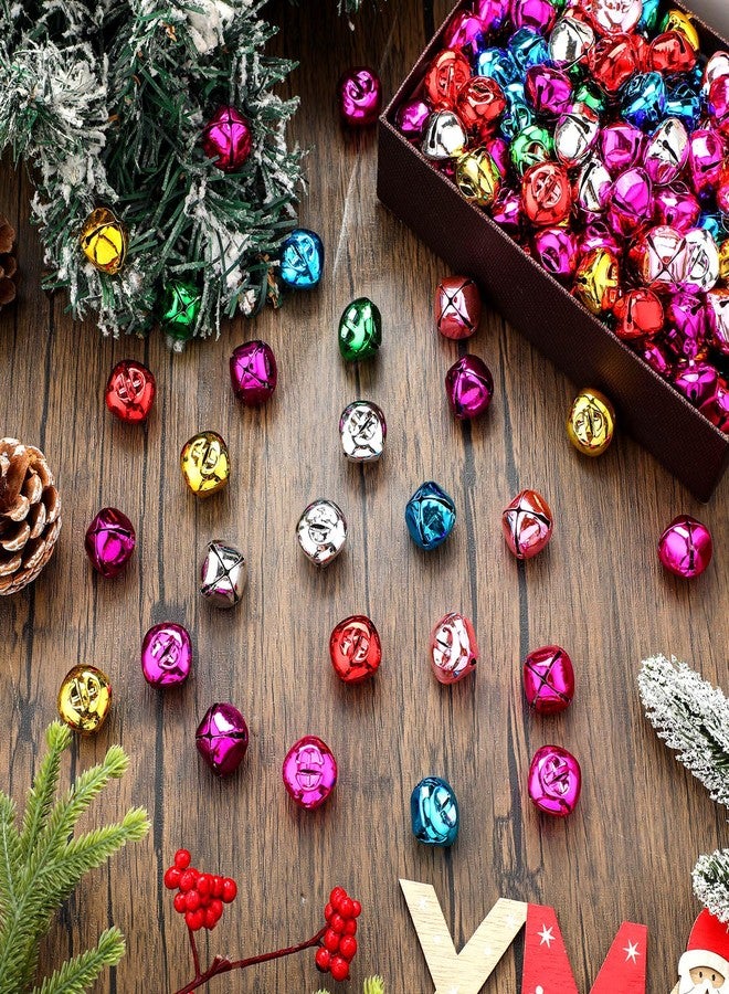 Jinei 500 Pcs 1 Inch Christmas Jingle Bells for Craft Multicolor Christmas Bells Bulk DIY Hanging Vintage Bells Charms for Xmas Wreath Decor Holiday Festival Home Decoration (Colorful) - Image 3