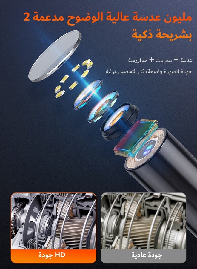 Generic Car repair tools8mm Industrial Borescope | IP67 Pipe Camera 2.0MP | 3.5m Cable  8LEDs - Image 5