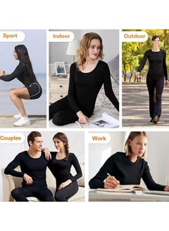 GGEROU Womens Thermal Underwear Sets 2 Piece Soft Base Layer Top and Bottom Long Johns Set with Fluff Lined Winter Warm Suit  - Image 5